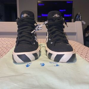 off white hightop sneakers